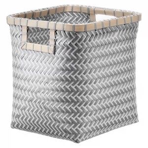 Room Essentials | Gray Chevron Woven Cube Storage Bin